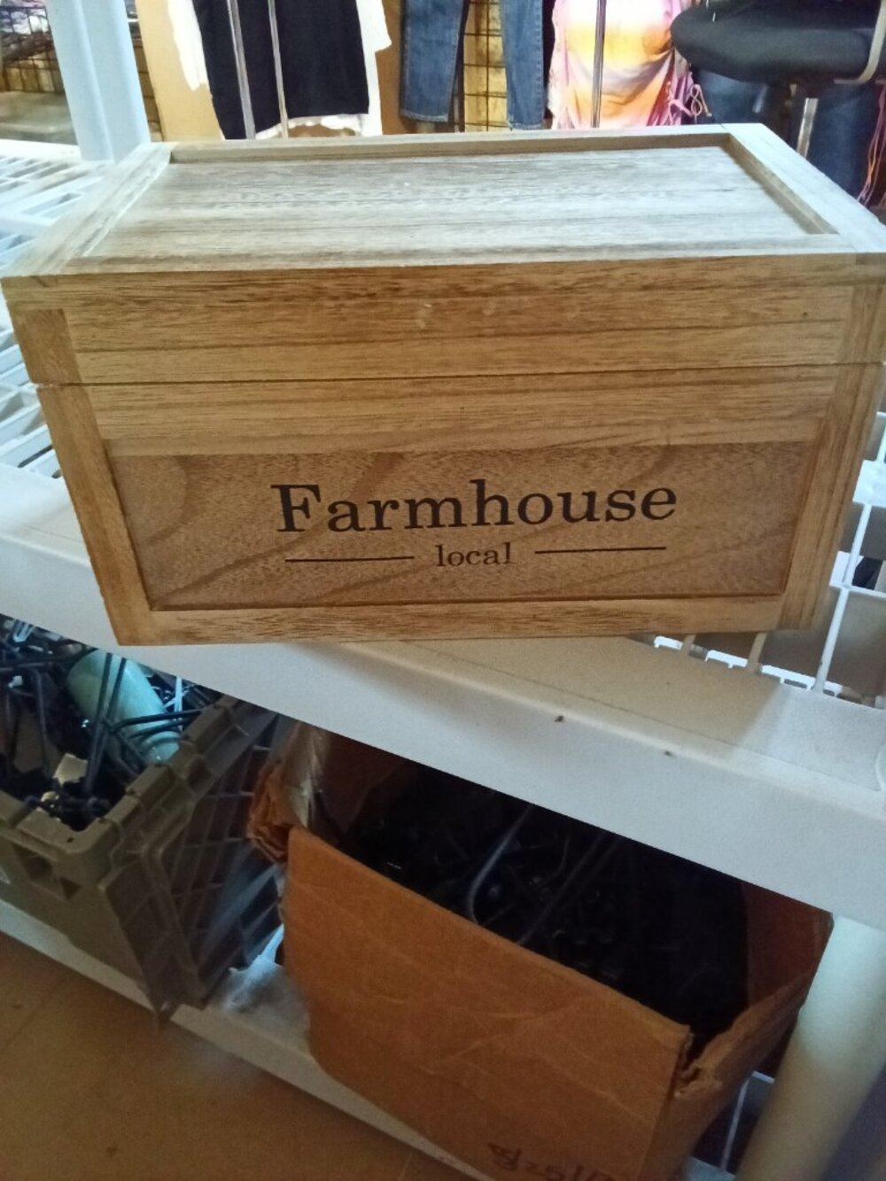 Farmhouse Wooden Storage Box with Lid - 25% Off When You Bundle 5+ Items
